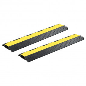 Cable Protector Ramps 2 pcs 2 Channels Rubber 40.0 "(2x...