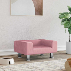 Dog Bed Pink 50x40 x 10.4 " Velvet