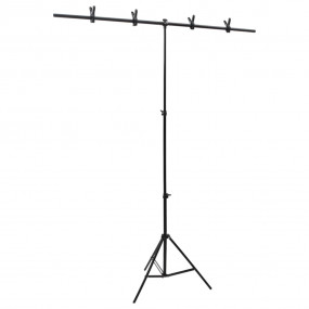 T-Shape Background Stand Black 59.4 x 23.6 x (27.6-78.7...