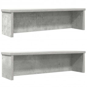 Kitchen Racks Stackable 2 pcs Concrete Grey 19.7x5.9x6....