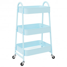 Storage Trolley 3-Tier Blue 16.5x16.3x30.3" Steel