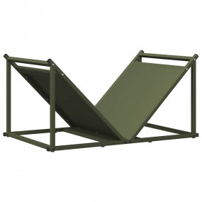 Firewood Rack Olive Green 27.6x16.9x13.6" Cold-rolled s...