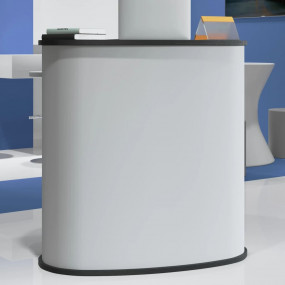 Trade Show Counter Foldable 35.4x18.9x36.6" Engineered ...
