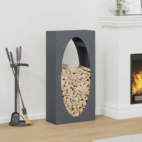 Firewood Rack Anthracite 19.7x9.1x39.4" Cold-rolled ste...