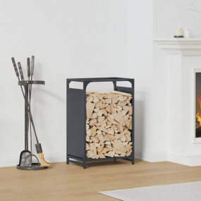 Firewood Rack Anthracite 17.3x11.0x25.6" Cold-rolled st...