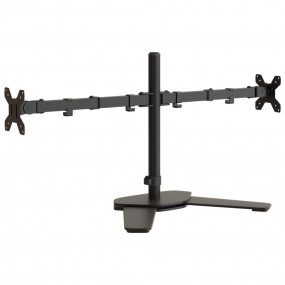 Dual Monitor Stand Black Steel VESA 75/3.94 "