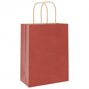 Paper Bags 50 pcs with Handles Red 21x11x28 cm