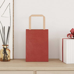 Paper Bags 250 pcs with Handles Red 15x8x21 cm