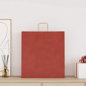 Paper Bags 250 pcs with Handles Red 45x17x48 cm