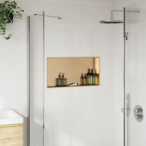 Shower Niche Brushed Gold 24.4x12.6x3.5" Stainless Stee...