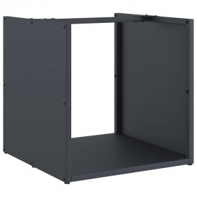 Firewood Rack Anthracite 15.7x15.7x15.7" Cold-rolled st...