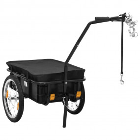 Bike Trailer/Hand Wagon 61.0x23.6x32.7" Steel Black