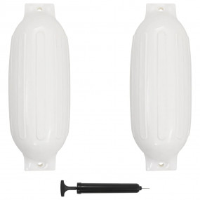 Boat Bumper 2 pcs White 27.2x8.5" PVC