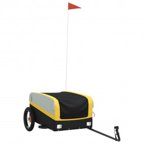 Bike Trailer Black and Yellow 66.1 lb Iron