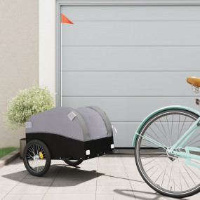 Bike Trailer Black and Grey 66.1 lb Iron