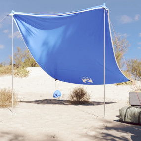 Beach Canopy with Sand Anchors Blue 84.3x92.9"