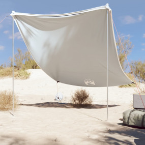Beach Canopy with Sand Anchors Grey 84.3x92.9"