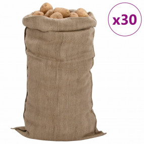 Imag:Jute Sacks 30 pcs 25.6x53.1 100% Jute 340 gsm