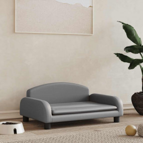 Dog Bed Grey 70x45 x 11.8 " Faux Leather
