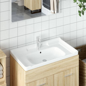 Bathroom Sink White 31.9x18.9x9.1" Rectangular Ceramic