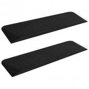 Threshold Ramps 2 pcs 43.3x12.6x1.5" Rubber