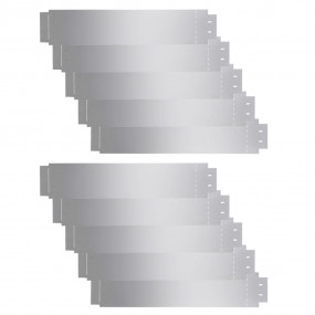 Lawn Fence 10 pcs Galvanized Steel 39.4x7.9" (2x142668)