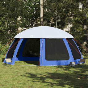 Pool Tent with Removable Fly & Mesh Walls Azure Blue 24...