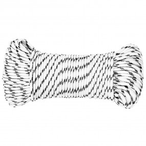 Braided Boat Rope White 0.12 "x820.2 ' Polyester