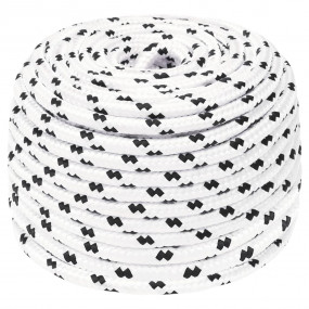 Braided Boat Rope White 0.24 "x328.1 ' Polyester
