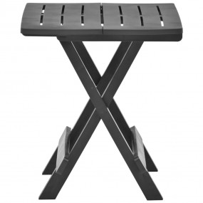 Folding Patio Table Anthracite 17.7"x16.9"x19.7" Plasti...