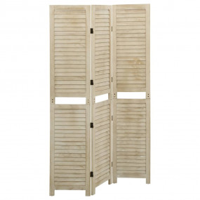 3-Panel Room Divider 41.3x65.0" Solid Wood Paulownia