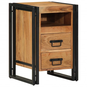 Bedside Cabinet 15.7x15.7x23.2" Solid Wood Acacia