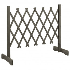 Garden Trellis Fence Gray 47.2"x23.6" Solid Firwood
