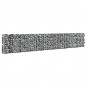 Gabion Wall with Covers Galvanized Steel 236"x11.8"x39....