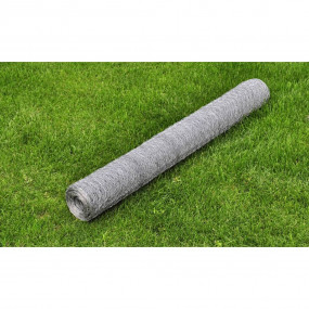 Chicken Wire Fence Galvanized Steel 82'x1.6' Silver
