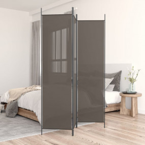 3-Panel Room Divider Anthracite 59.1"x86.6" Fabric