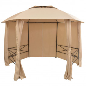 Garden Marquee Pavilion Tent with Curtains 11' 9"x8' 8"
