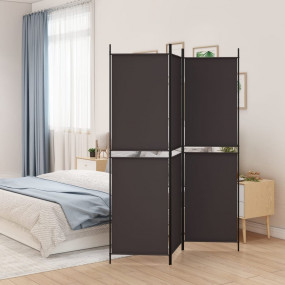 3-Panel Room Divider Brown 59.1"x78.7" Fabric