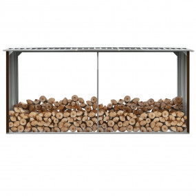 Garden Log Storage Shed Galvanized Steel 129.9"x36.2"x6...