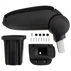 Car Armrest Black 4.7"x12.6"x(13.4"-19.7") ABS