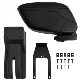 Car Armrest Black 4.7"x11.4"x(12.6"-18.1") ABS