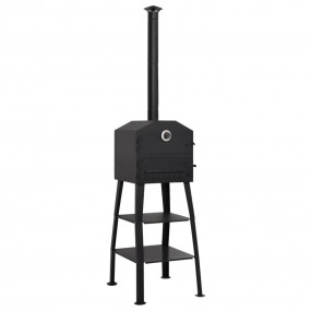 Outdoor Pizza Oven Charcoal Fired with 2 Fireclay Stone...