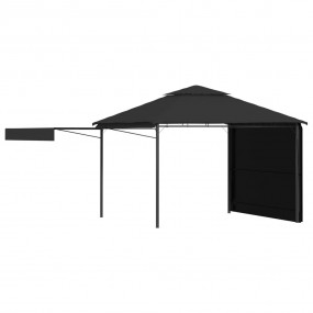 Gazebo with Double Extending Roofs 9.8'x9.8'x9' Anthrac...