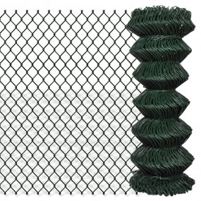 Chain Link Fence Steel 3.3'x49.2' Green