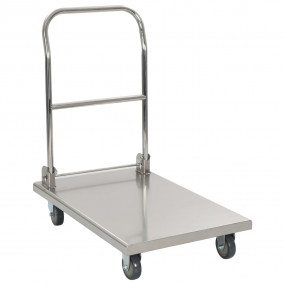 Platform Wagon Silver 32.3x20.9x33.9" Stainless Steel