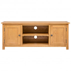 TV Stand 43.3"x13.8"x17.3" Solid Oak Wood