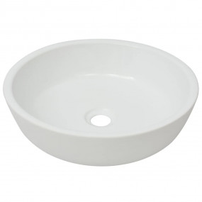 Basin Round Ceramic White 16.5"x4.7"