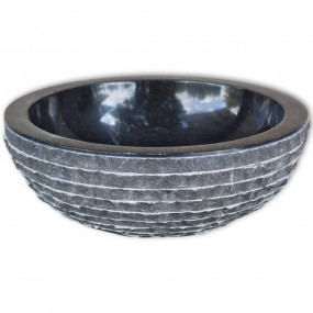 Basin Marble 15.7 " Black