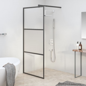 Walk-in Shower Wall 35.4"x76.8" Half Frosted ESG Glass ...