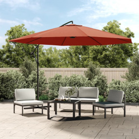 Cantilever Garden Parasol with Aluminum Pole 137.8" Ter...